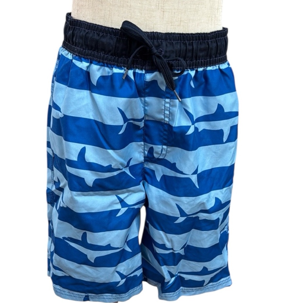 🩳🦈 Gymboree Blue Shark Pattern Swim Trunks